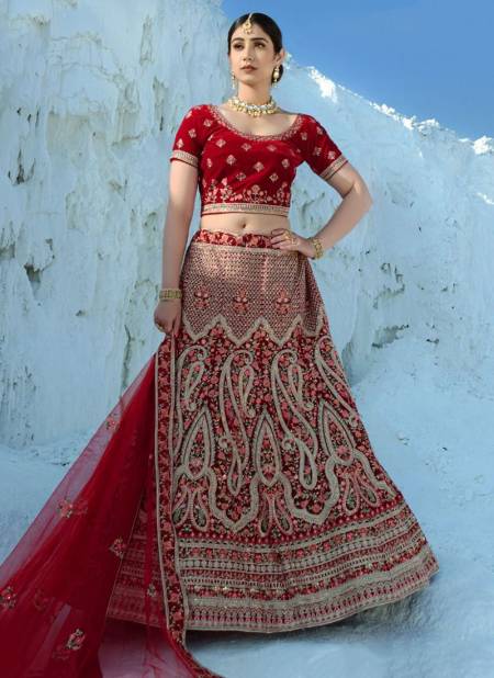 Maroon Colour New Exclusive Bridal Wedding Wear Heavy Latest Lehenga Choli Collection 1066